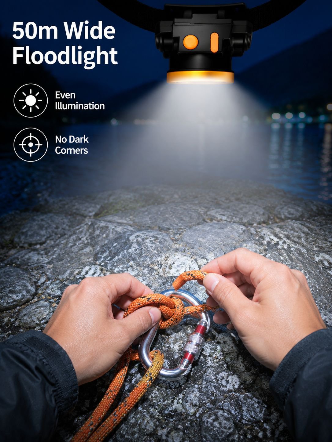 Outdoor Rechargeable LED Headlamp for Fishing