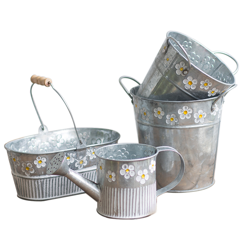 ガーデンブリキバケツ、植木鉢