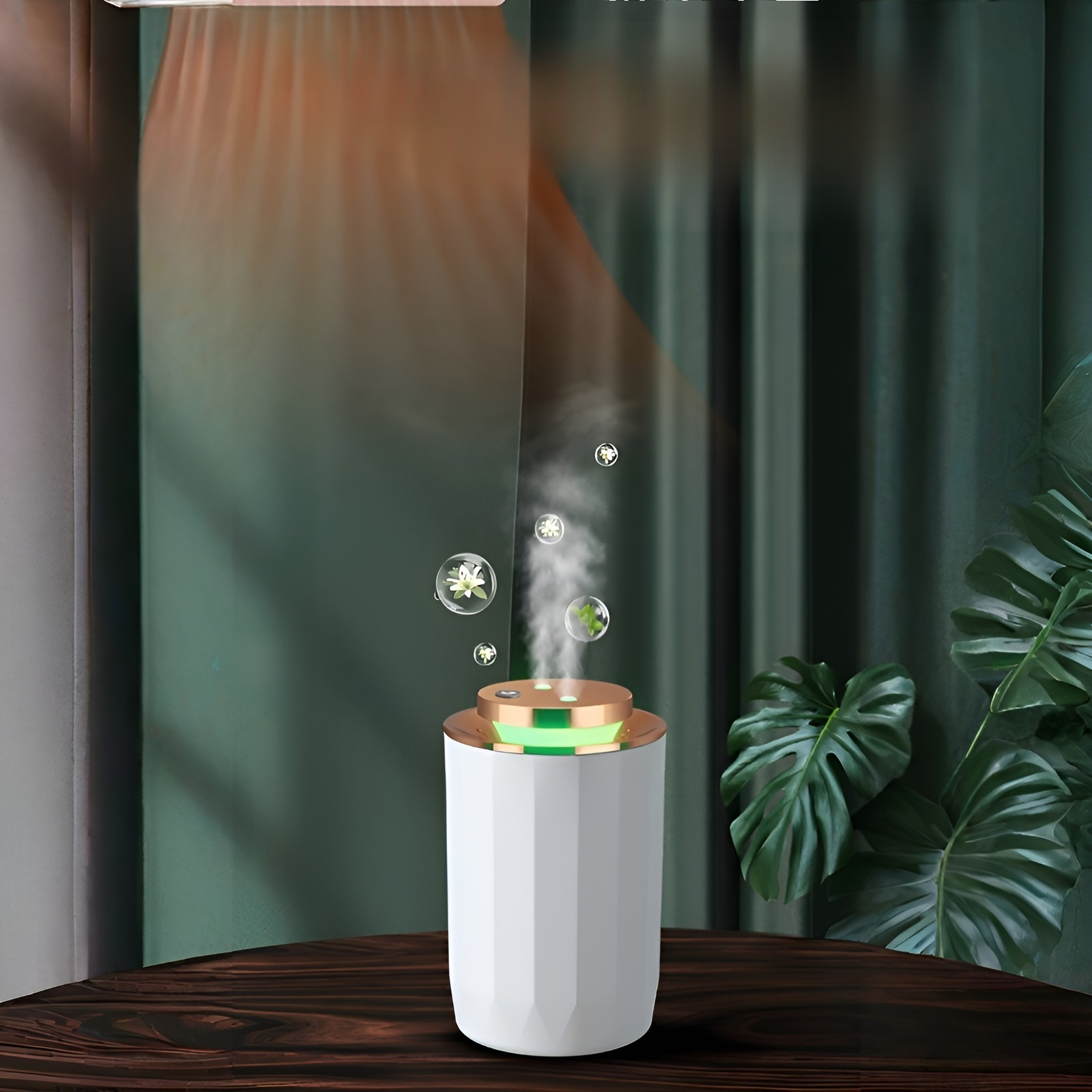 Multifunctional Locomotive-style Humidifier with Aroma Diffuser and Air Purifier