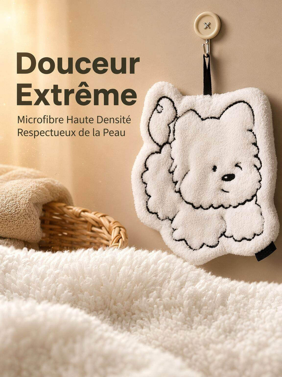 Serviette Suspendue Chien Cartoon