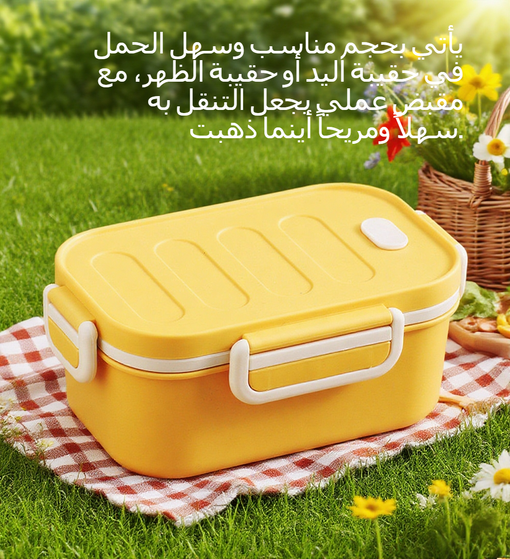 علبة غداء سهلة الحمل للمدرسة والعمل