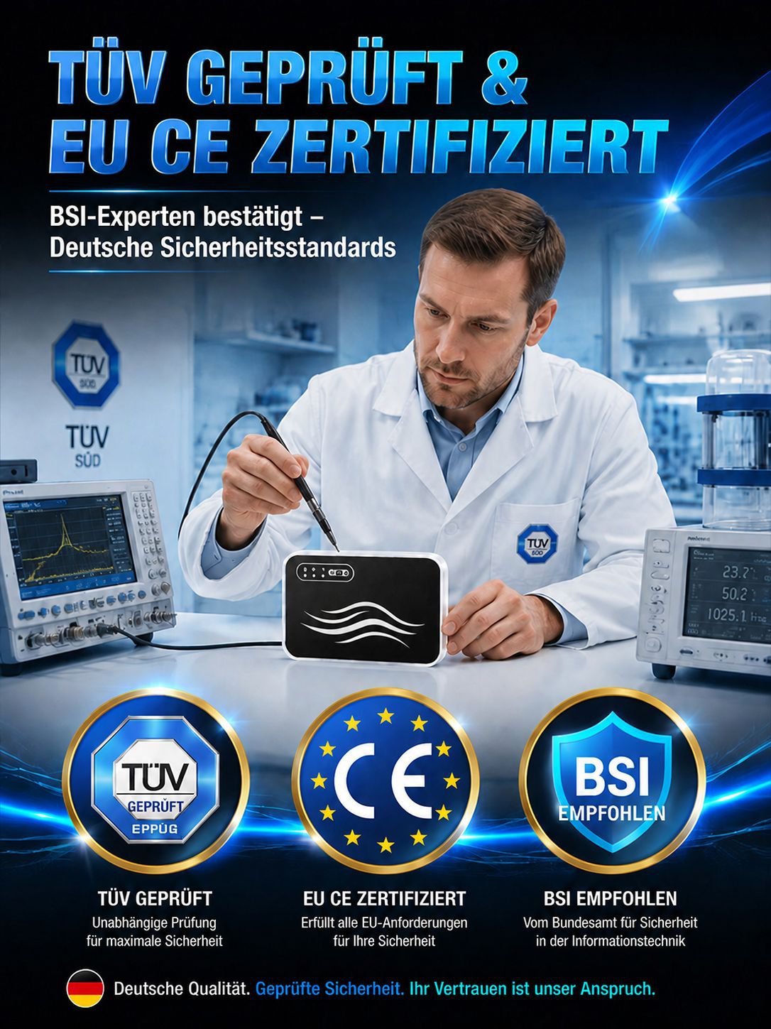 Mobiles Taschen-WLAN: Lückenloser Empfang – Bis zu 10 Geräte streamen mühelos in 4K!