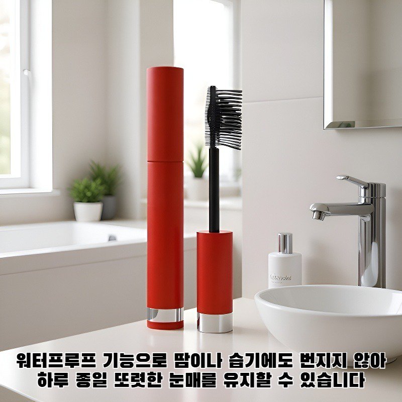 속눈썹에 사용한 컬링 볼륨 마스카라 효과