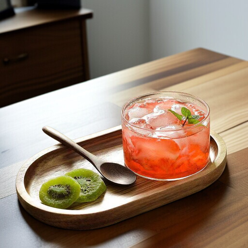 時尚圓形甜品碗搭配甜點