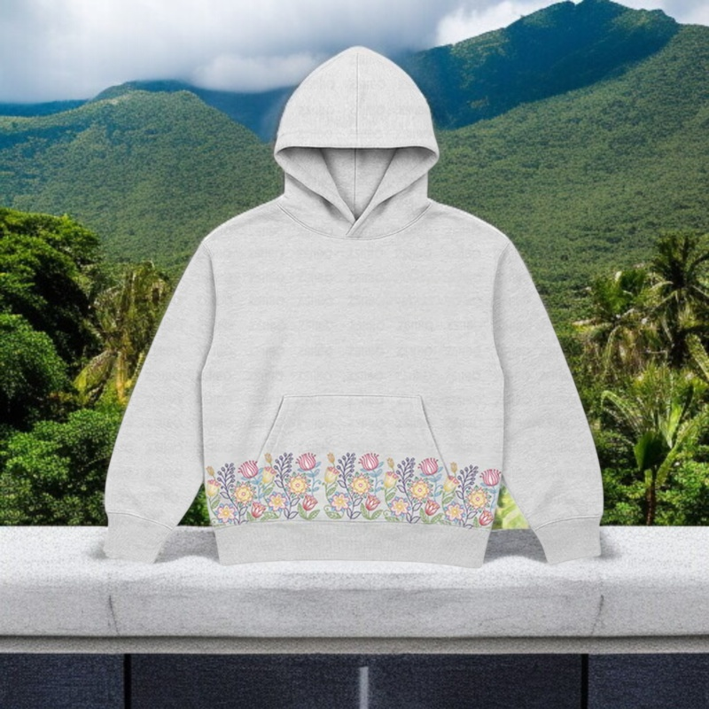 풀오버 후드 루즈핏 맨투맨 프린트 플라워 빈티지 후드