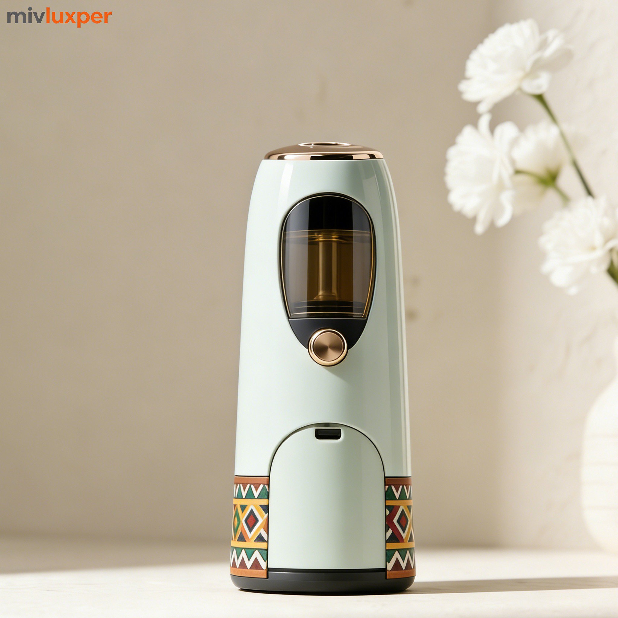 Detalle del mecanismo de la peladora eléctrica automática