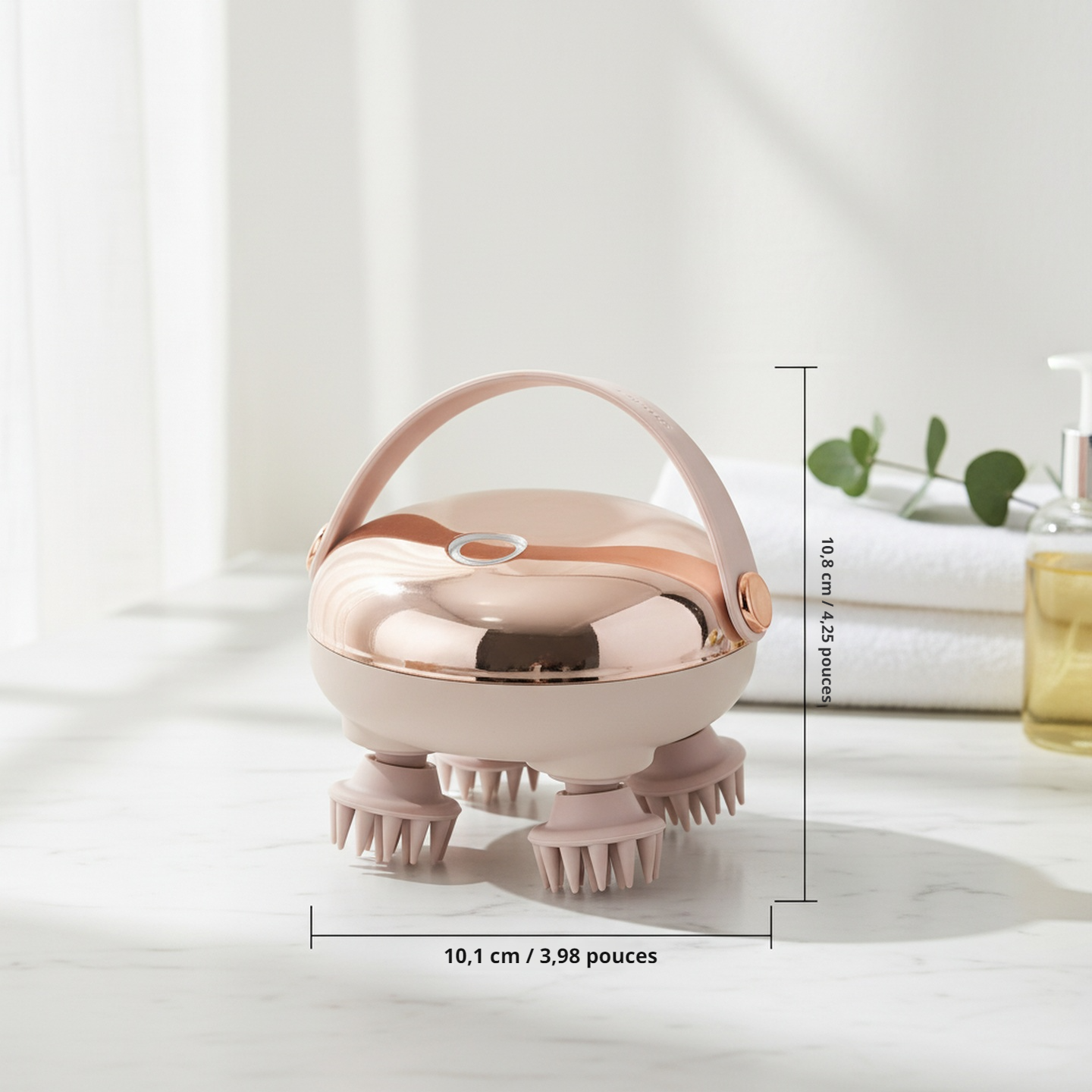 Massageur de tête sans fil intelligent avec lumière rouge