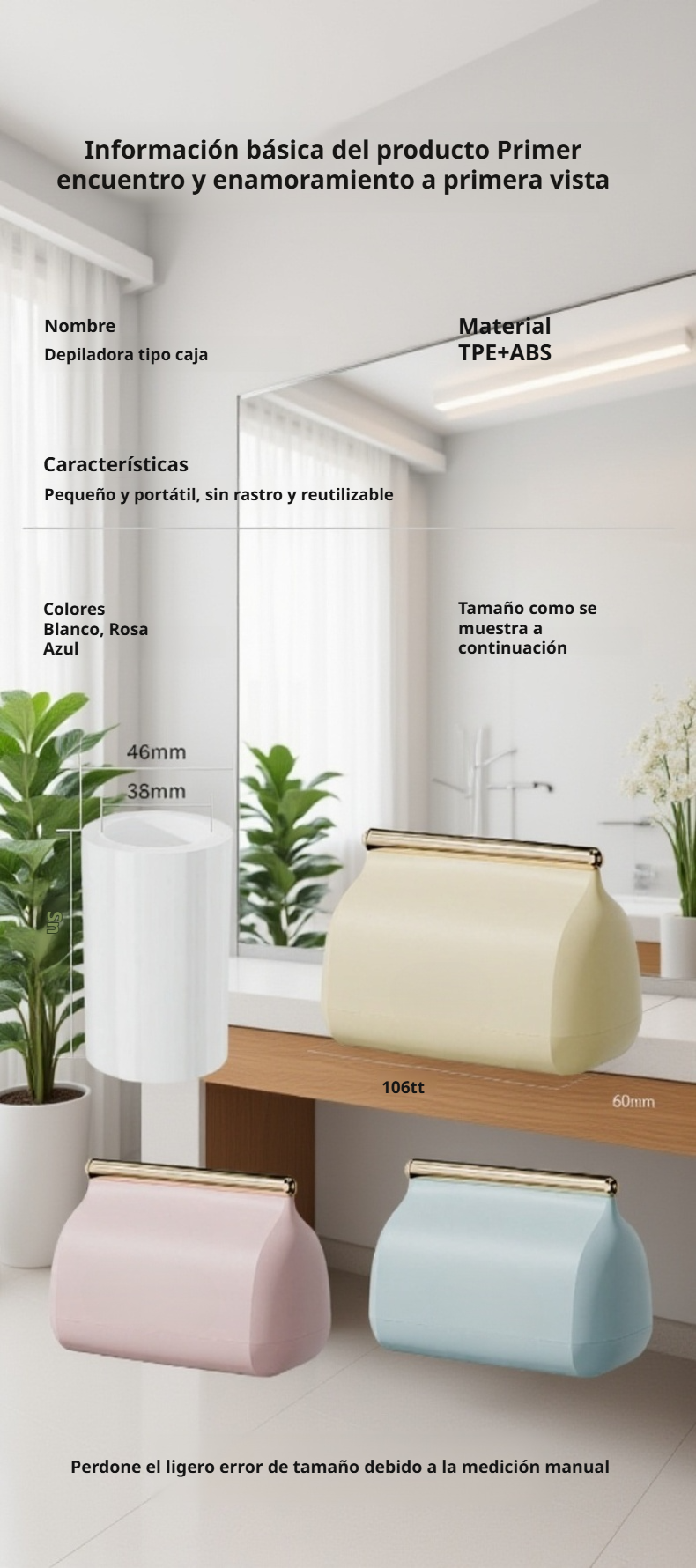 Rodillo adhesivo fácil de usar en alfombra