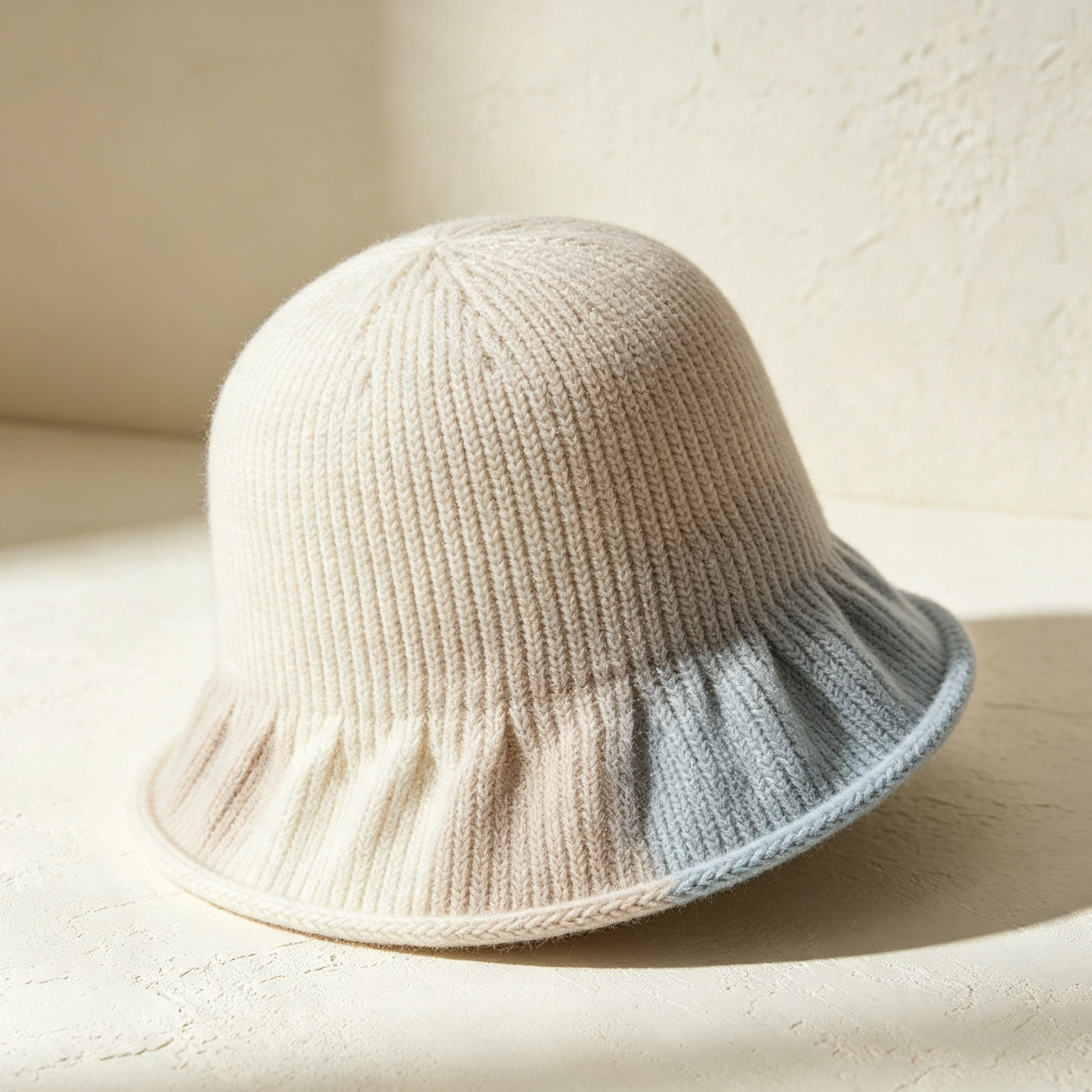 Gradient knitted fisherman's hats (3 pieces)