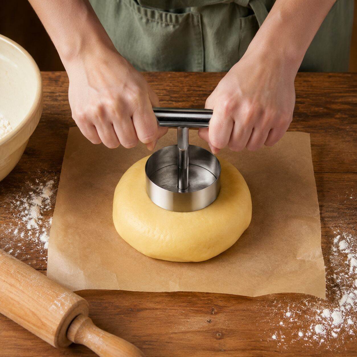 Stainless Steel Round Cake Press