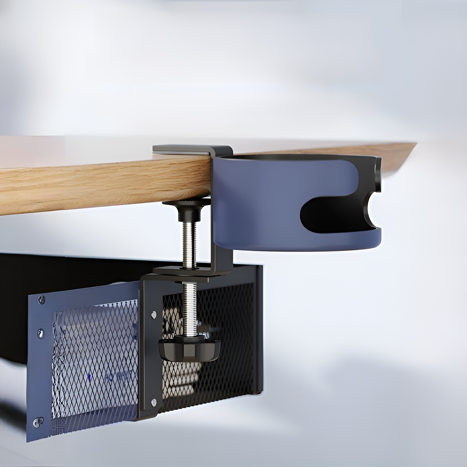  免打孔網籃式電線收納槽