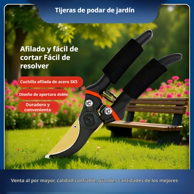 Tijeras de poda resistentes al óxido y ahorradoras de esfuerzo, para árboles frutales y flores