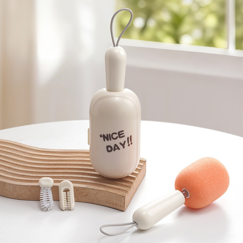 3-in-1 伸縮式スポンジカップブラシ