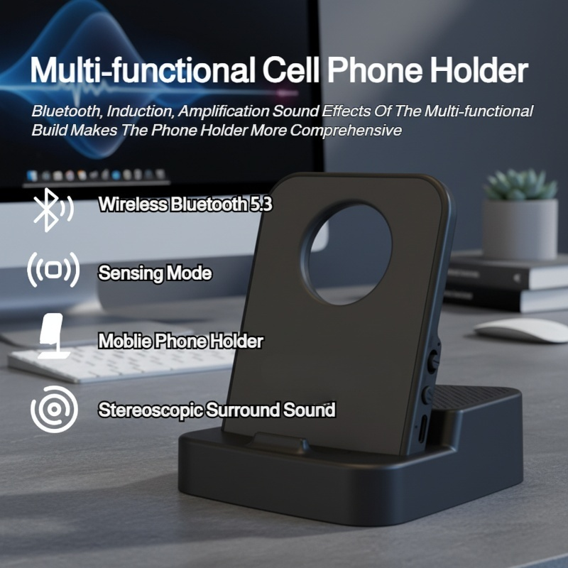 Wireless Sensor Bluetooth Speaker Phone Stand