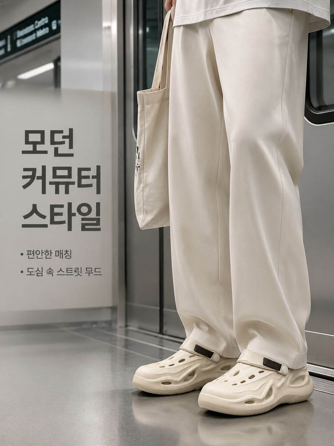 두꺼운 밑창으로 안정감 있는 신발