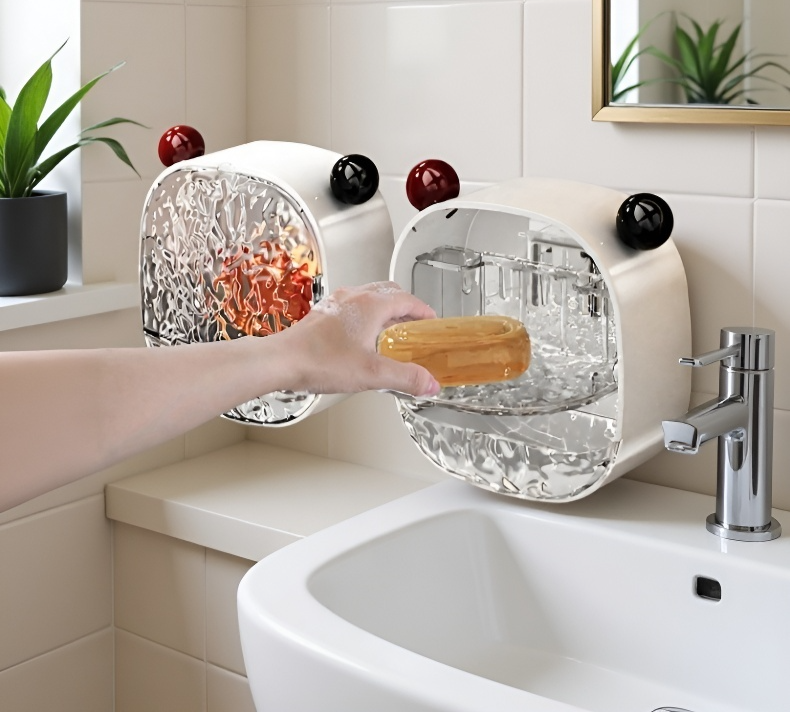 곰 모양 비누 받침대 물 빠짐 기능