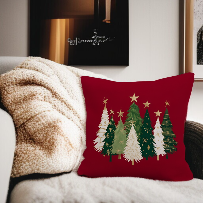 크리스마스 눈사람 린넨 쿠션 커버 소파 장식 쿠션