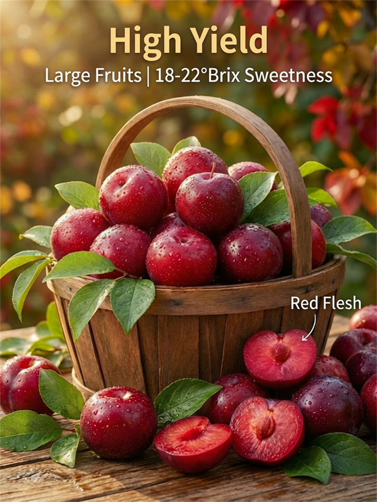 Australian Seedless Candied Red Plum Sapling [Guaranteed Alive or Refund]