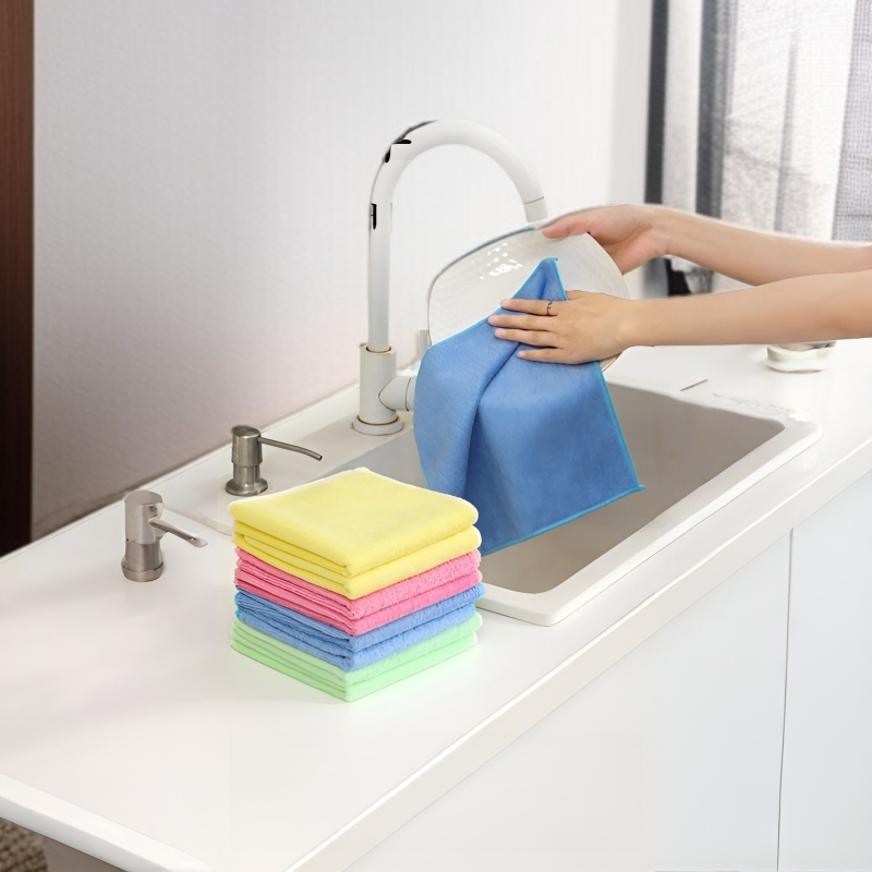 기름기 제거 극세사 행주 기름 묻히지 않고 털 빠짐 없는 식기세척 행주 고효율 클렌징 행주