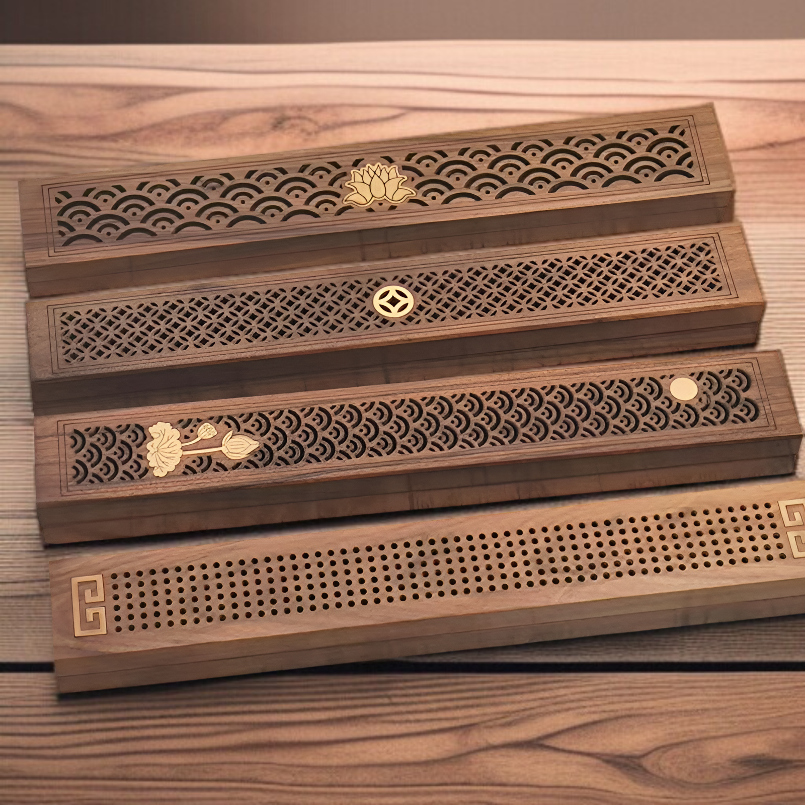 와향을 피운 실목 복고 와향로