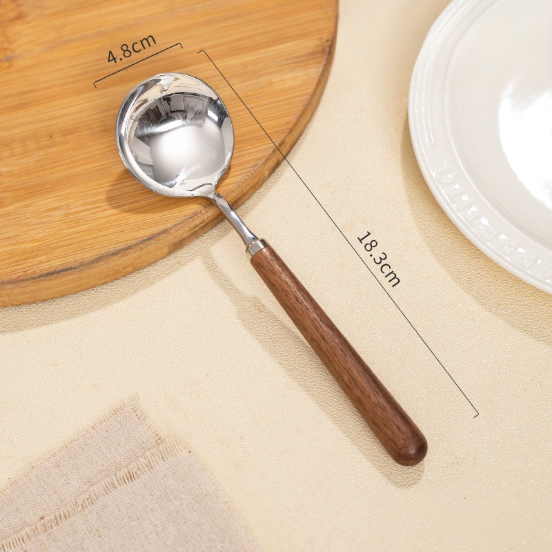 Lžíce z ořechového dřeva a nerezové oceli 304