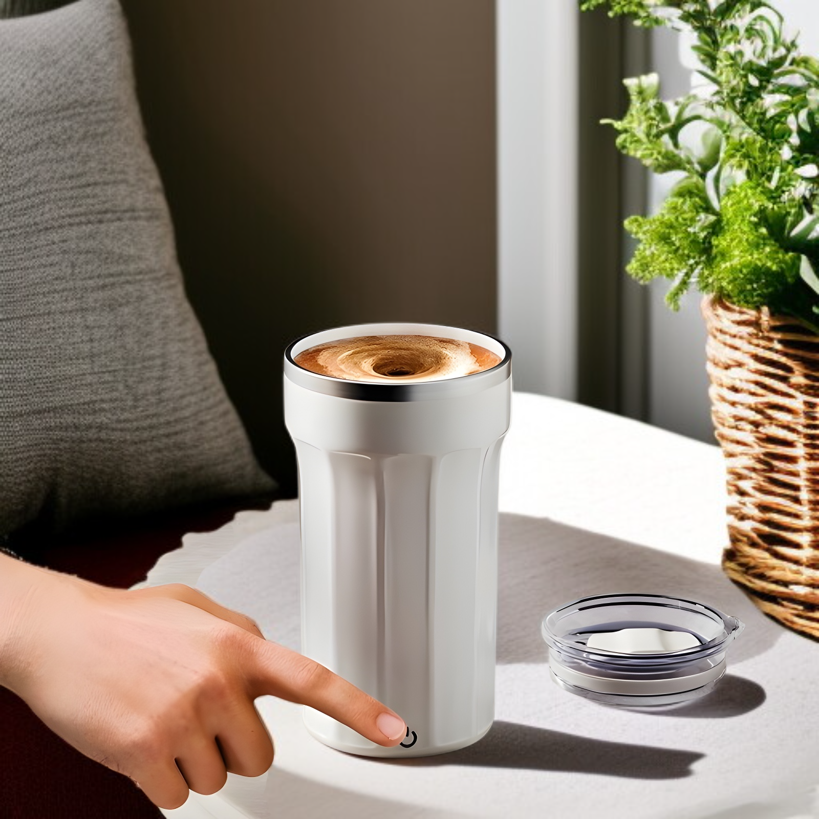 고급 커피 전동 머그 사무실 가정용 보온 보냉 휴대용 컵