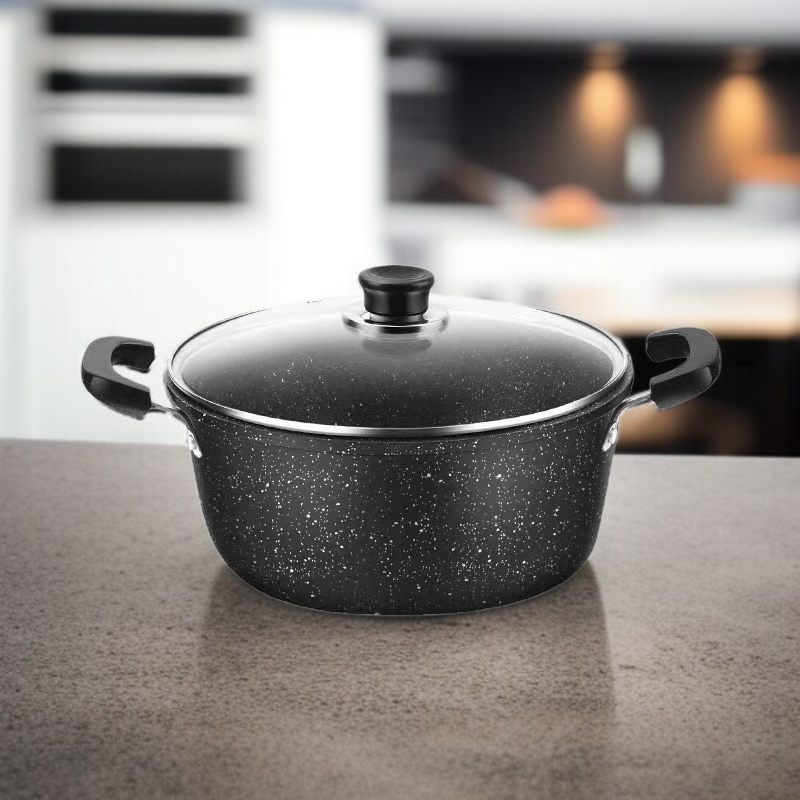 Household soup pot Double ear large capacity nonstick pot Party hot pot soup pot McRib soup pot