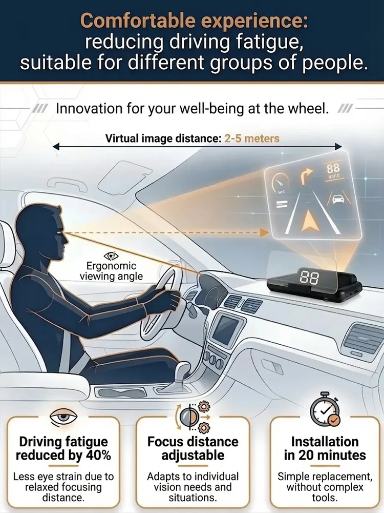 Head-Up Display (HUD) Car GPS Digital Speedometer