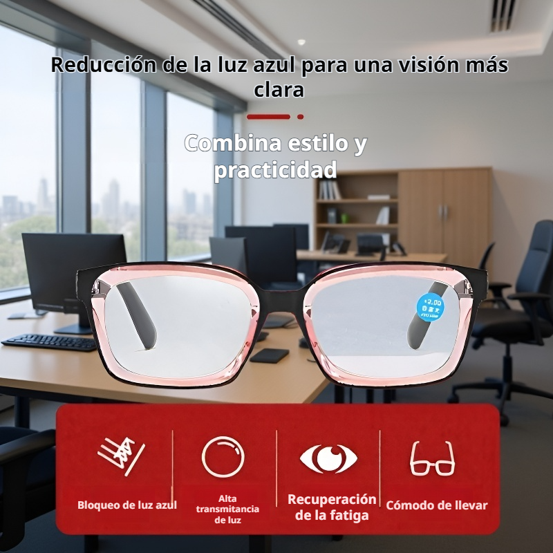 Gafas de lectura modernas con protección contra luz azul