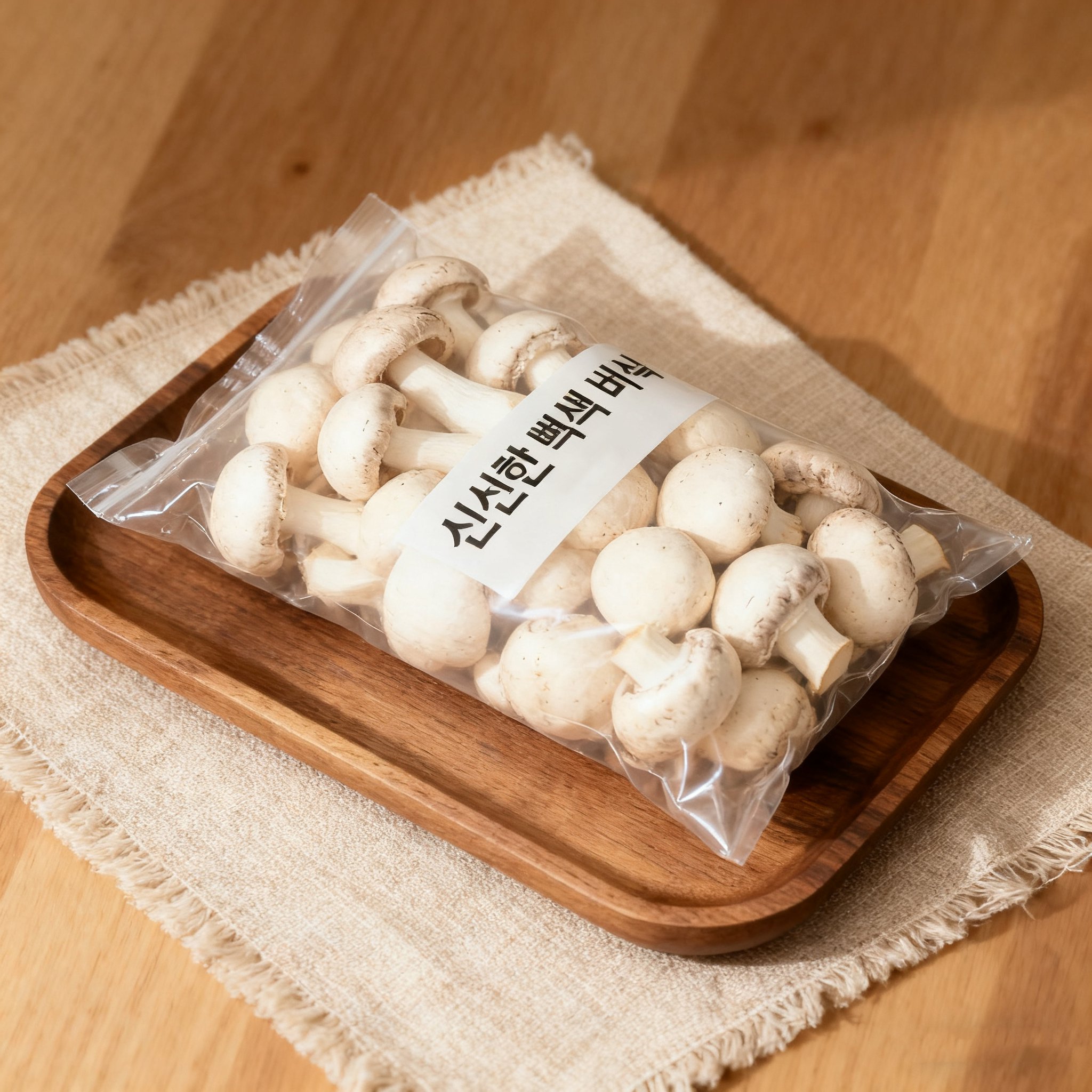 신선한 460g 흰버섯 패키지 이미지