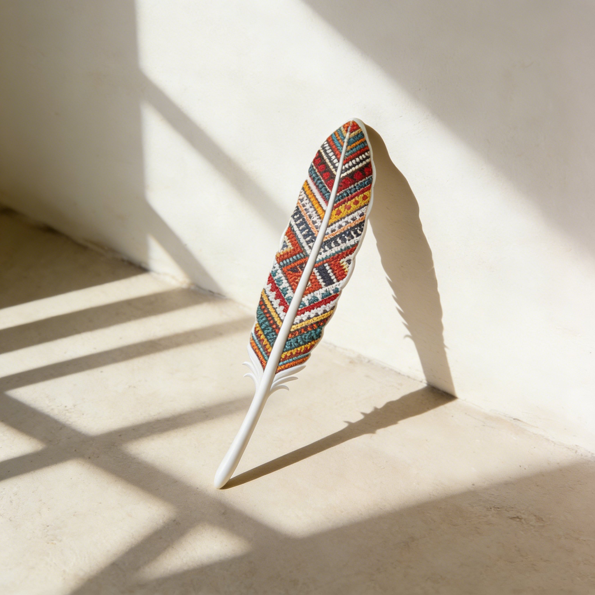 깃털 모양 디자인 책갈피 (4개입)