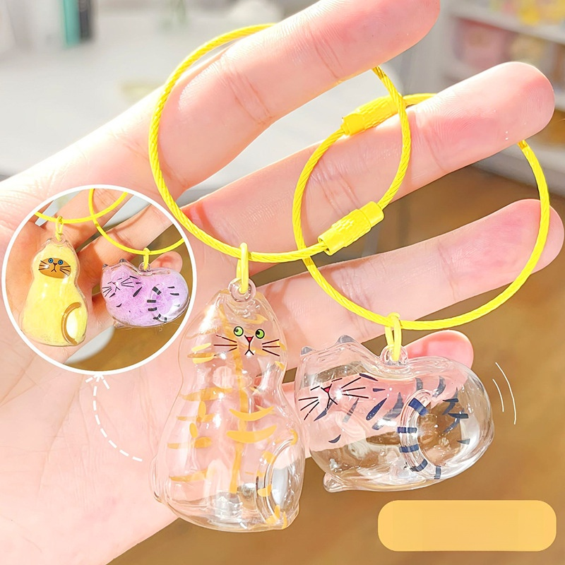 Porte-clés bouteille transparente de conservation de poils, souvenir pour animaux