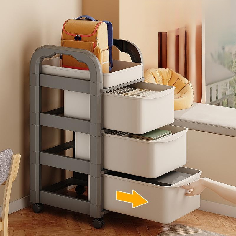 책상 아래 바퀴 달린 책 수납함