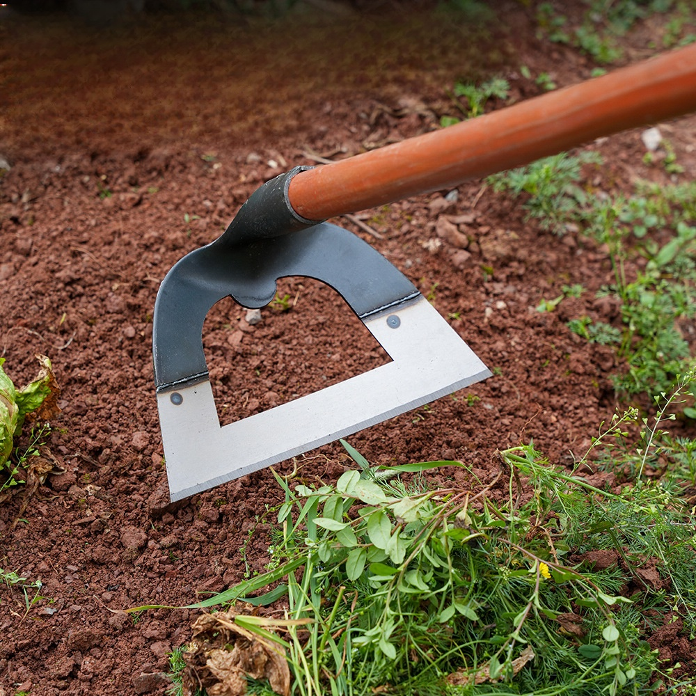 옥외 개간 송토 망간강 농업용 공심 호미