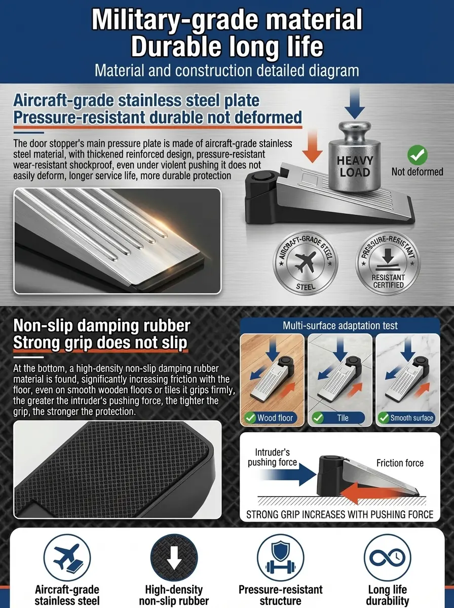 【Anti-Intrusion】Anti-Theft Door Blocking Alarm