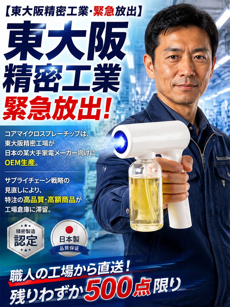 ナノブルーライト・プロバイオティクス配合除菌消臭スプレー