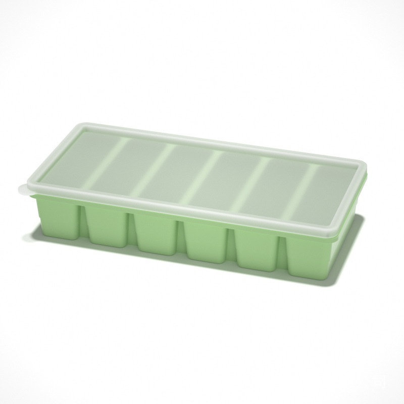 Household 4-Grid Ice Cube Tray with Lid
