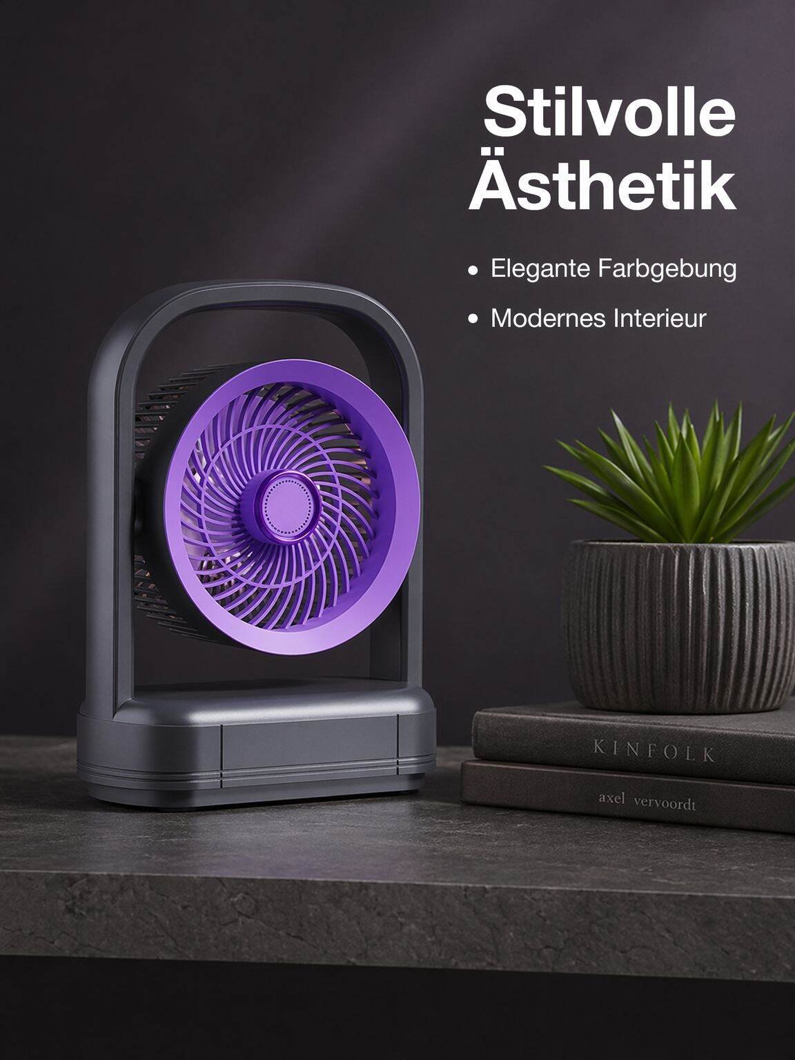 Tischventilator mit starker Windkraft und Beleuchtung