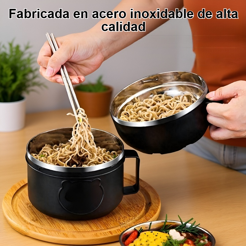 Taza de comida rápida de acero inoxidable