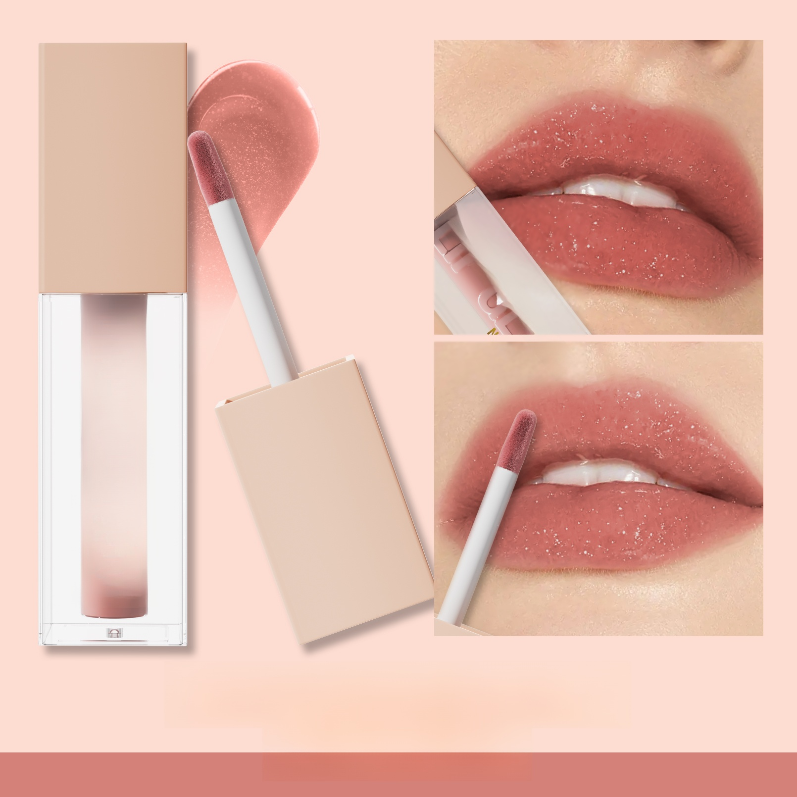 Brillo de labios líquido a prueba de agua con color