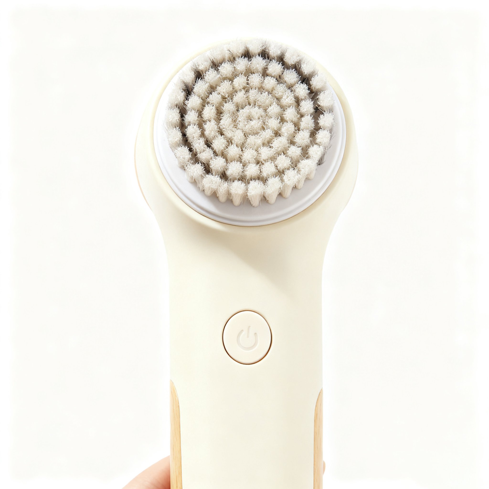 전기 보풀 제거기로 니트의 보풀을 제거하는 모습