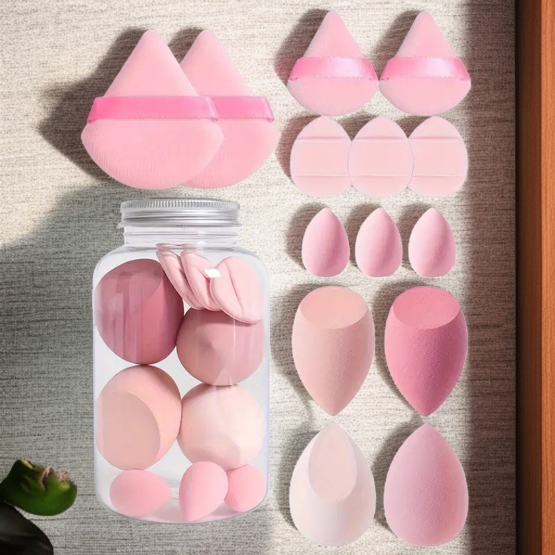 14종 퍼프 세트 드리프트 보틀 미니 뷰티 메이크업 퍼프