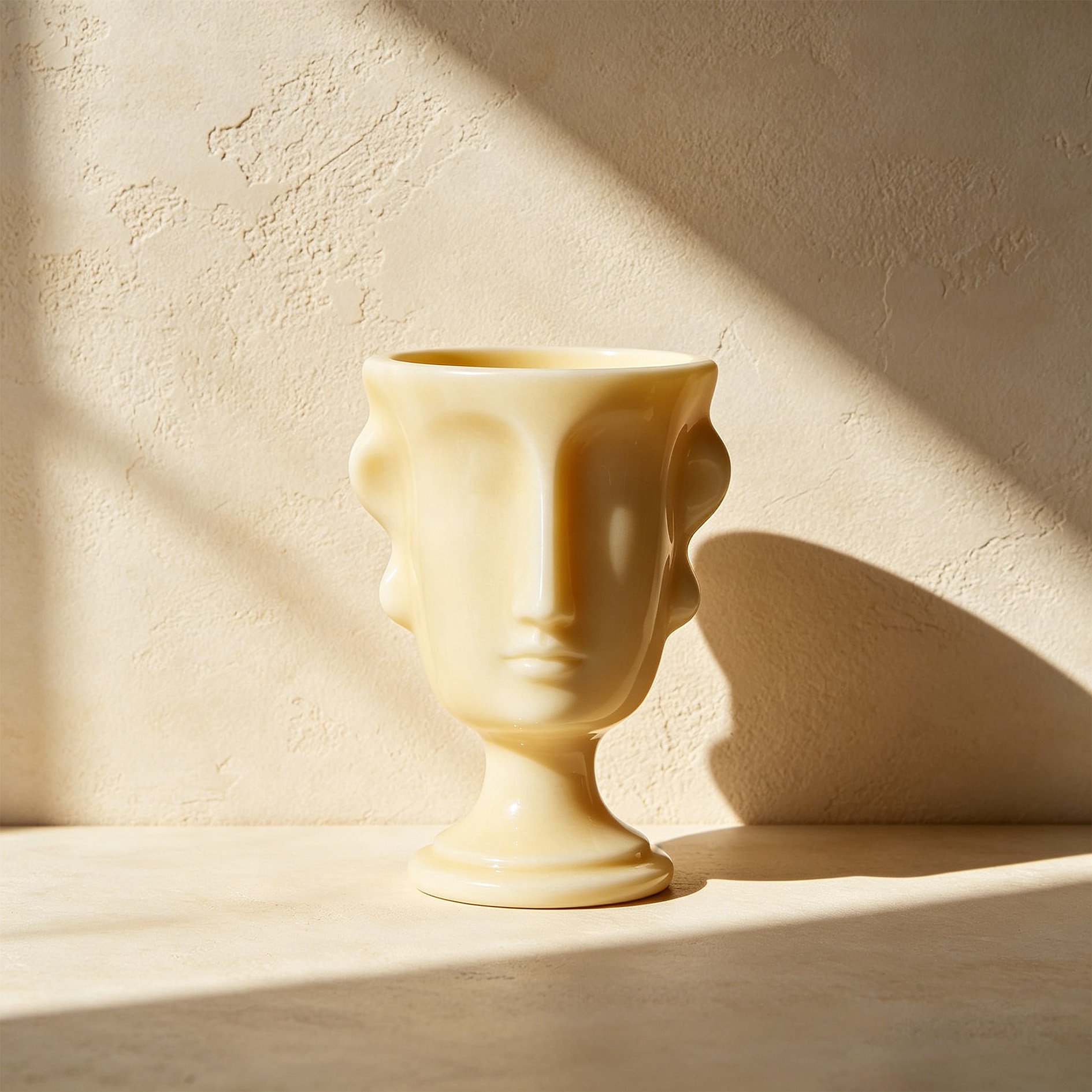 Face-Shaped Ceramic Vase Set (Pack of 2)