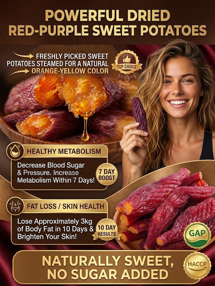 Low-fat, sugar-free dried sweet potatoes