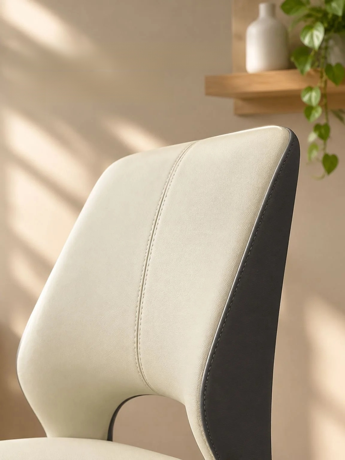 Hollow-back chair adding a light, elegant look to a dining space