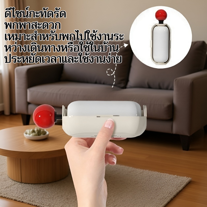 เครื่องกำจัดขุยแบบพกพา 2-in-1 ที่ซักได้