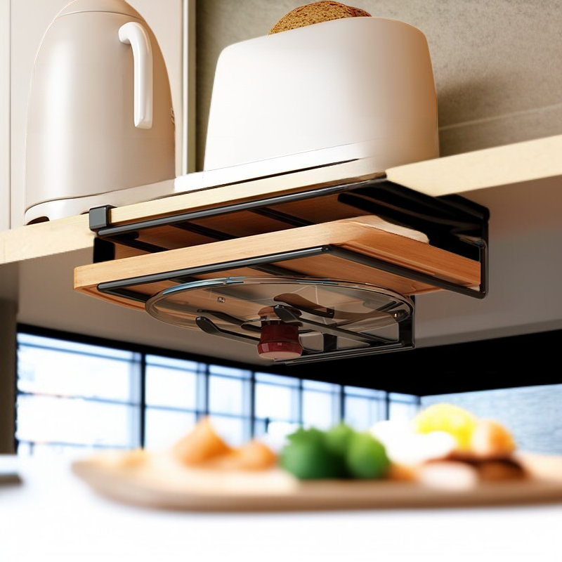 주방 칼판·뚜껑 수납 선반(무타공 설치)