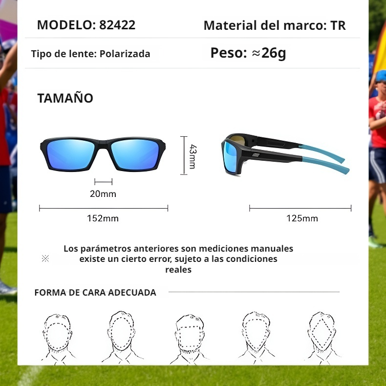 Gafas de sol plegables portátiles, protección UV para exteriores