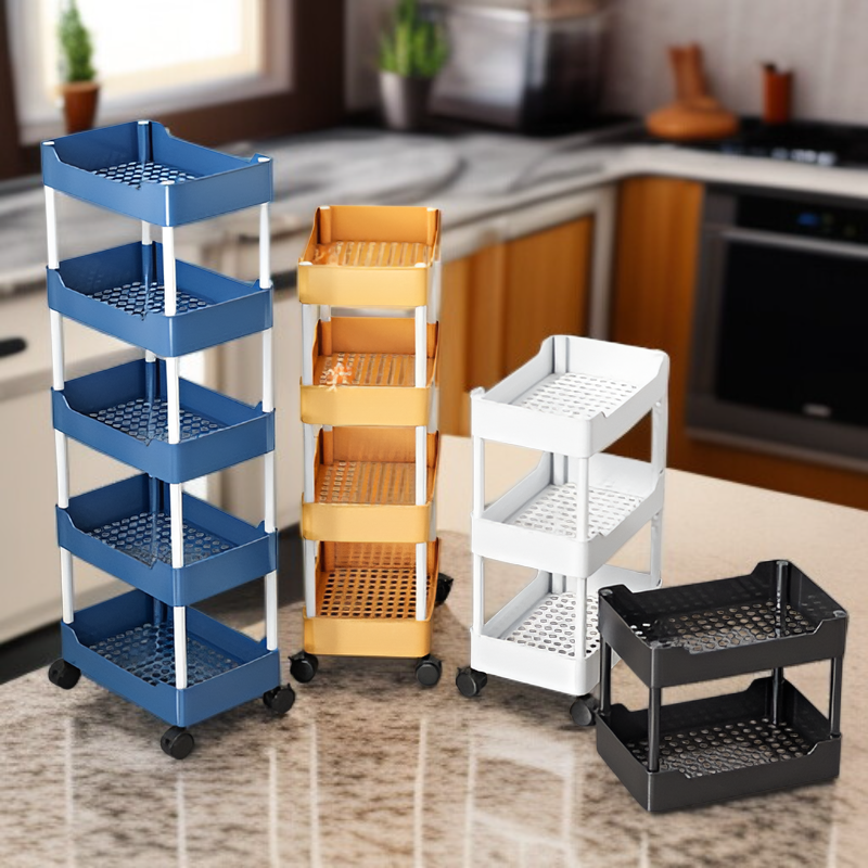 다기능 가정용 수납 트롤리 분리 세척 가능 욕실 주방 다층 선반