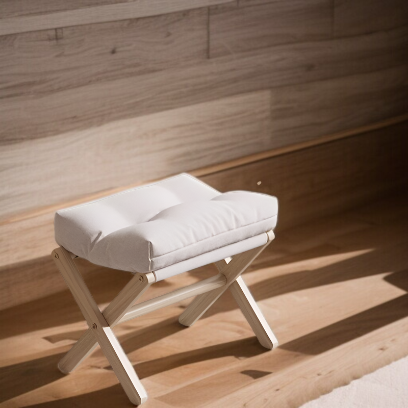 オットマン 折りたたみ 足置き台 デスク下 フットレスト スツール 木製 軽量 取り外し可能 しっかり ふわふわ 耐荷重 おしゃれ 脚置き 腰掛け イス 北欧 靴交換 玄関 オフィス